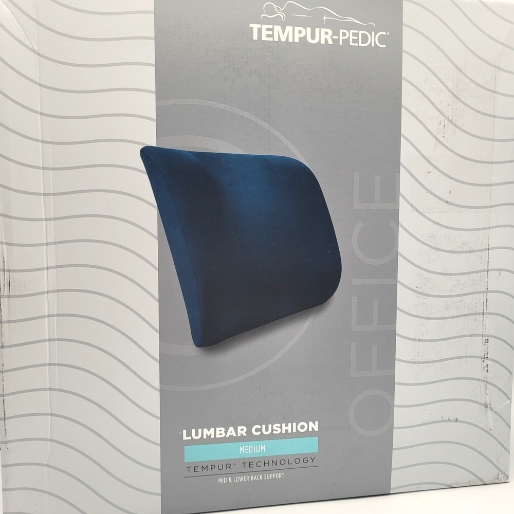 Tempur-Pedic Pedic Lumbar Cushion 15"×15"×4" Medium-Firm for Chairs